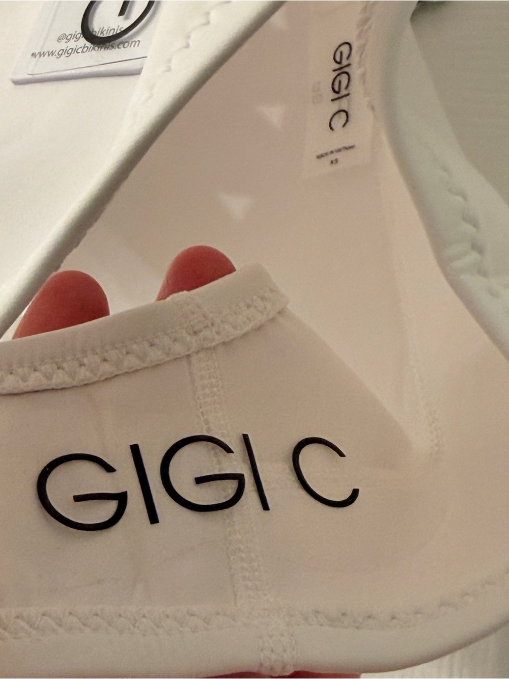 GIGI C| NWT White Halter One-Piece Swimsuit with Zipper Front in Size XS - Picture 11 of 13